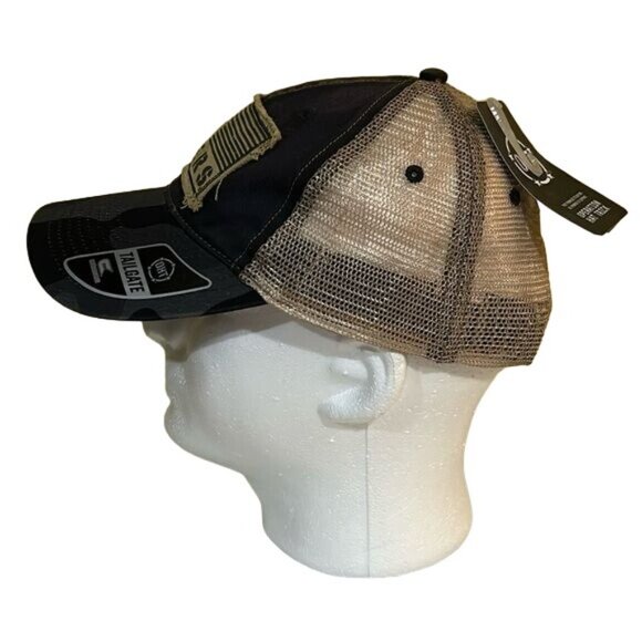 LSU Tigers Camo Mesh Snapback Hat Cap American Flag Patch By OHT Tailgate New - Picture 5 of 7